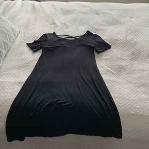 Black T-shirt swing dress